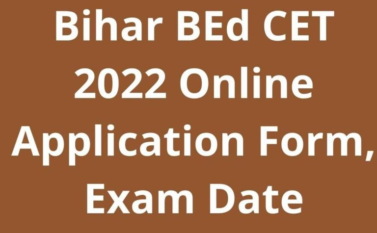 Bihar BEd CET 2022