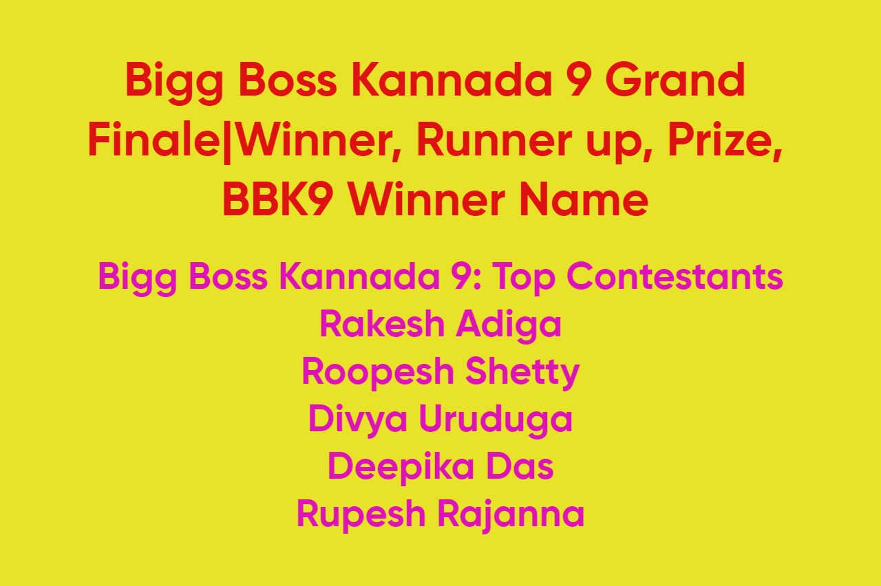 Bigg Boss Kannada 9 Grand Finale