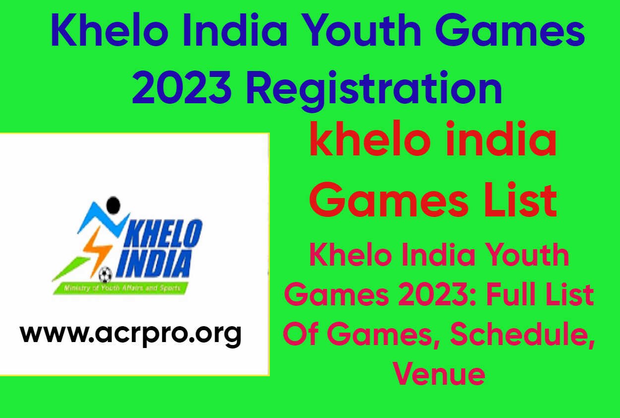 Khelo India Youth Games 2023 Registration