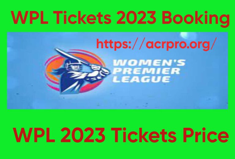 WPL Tickets 2023 Booking