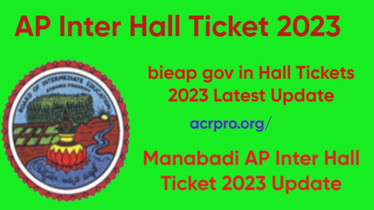 AP Inter Hall Ticket 2023