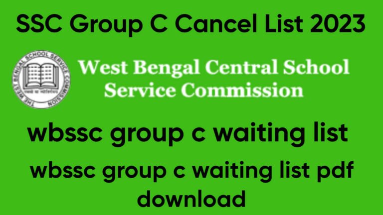 SSC Group C Cancel List 2023