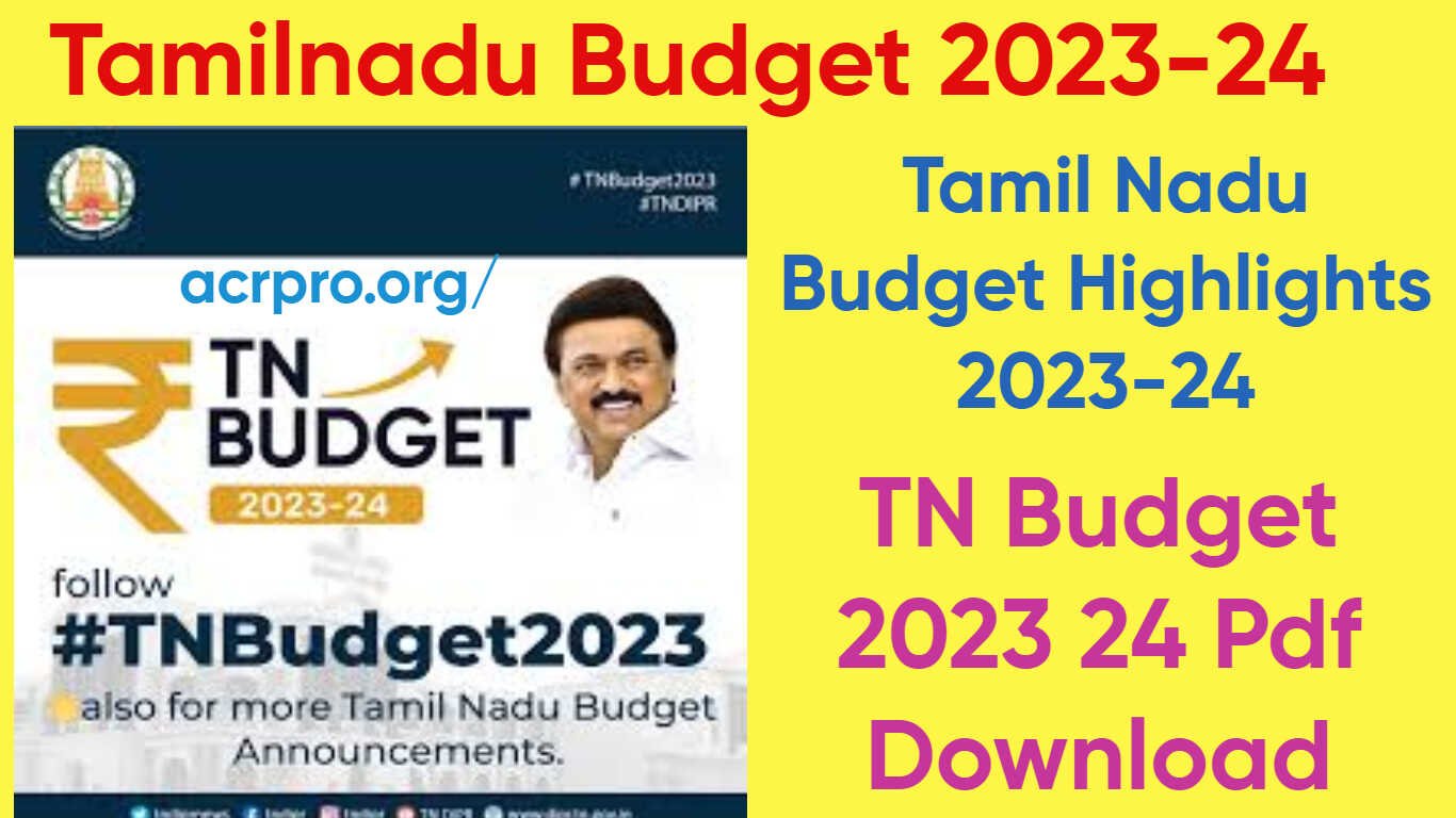 Tamilnadu Budget 2023-24