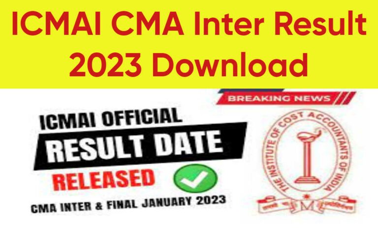 ICMAI CMA Inter Result 2023