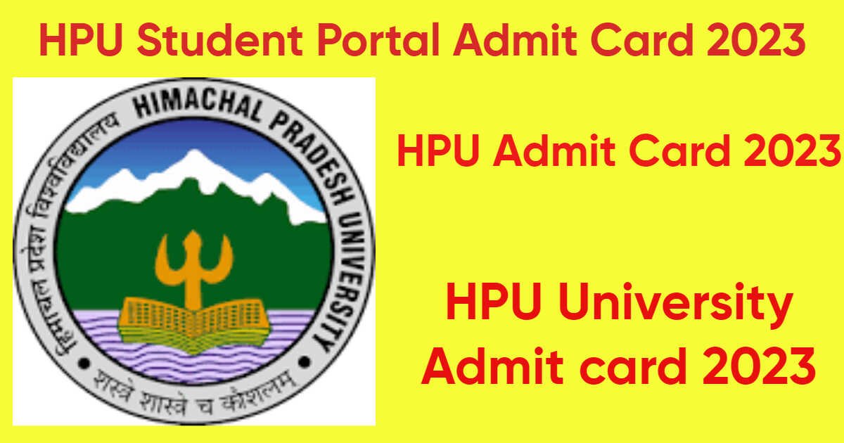 HPU Student Portal Admit Card 2023