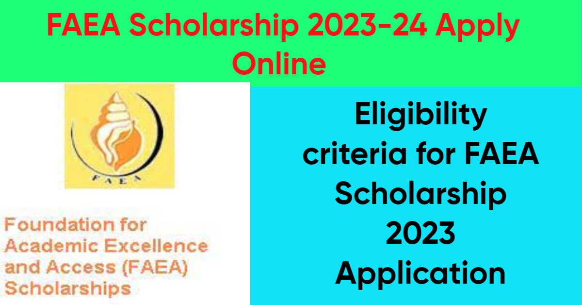 FAEA Scholarship 2023-24
