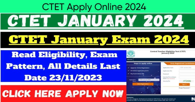 CTET Apply Online 2024