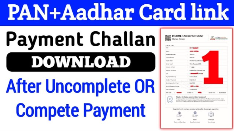 Aadhaar Pan Link Payment Challan