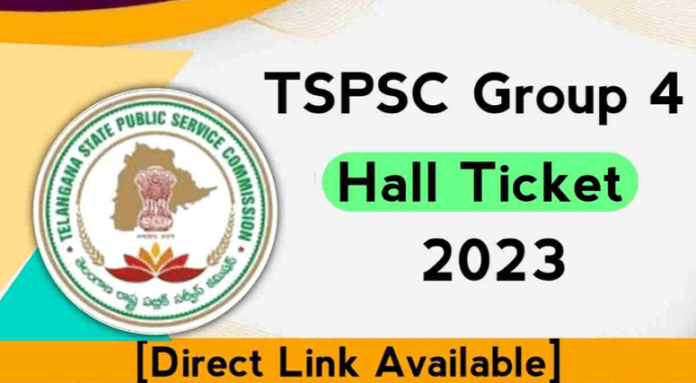 TSPSC Group 4 Hall Ticket 2023