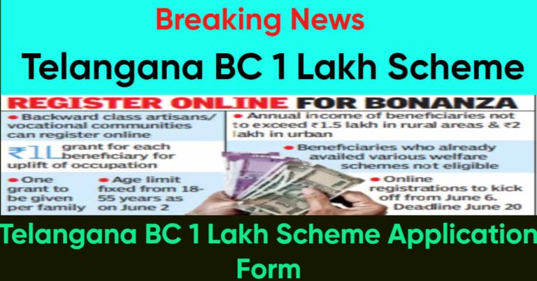 Telangana BC 1 Lakh Scheme