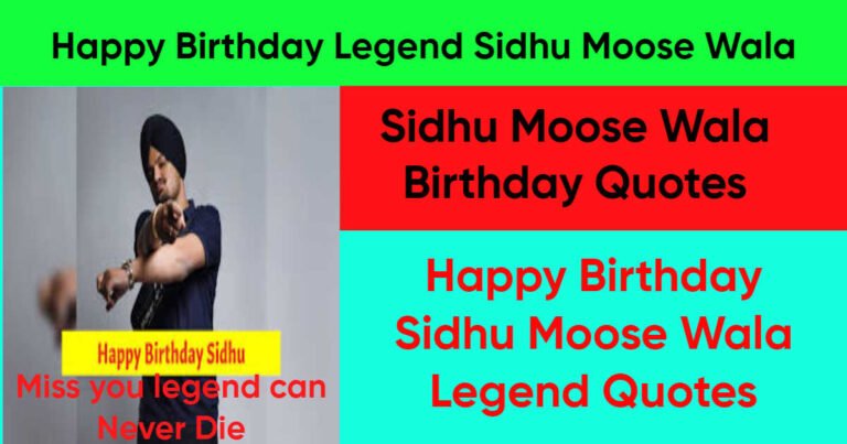 Happy Birthday Legend Sidhu Moose Wala