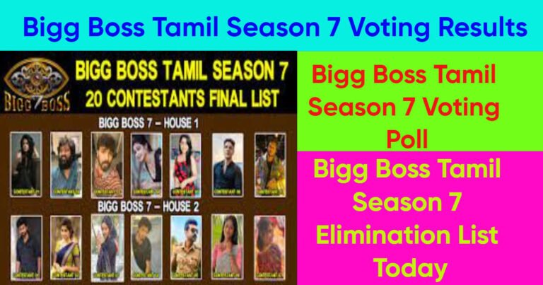 Bigg Boss Tamil Season 7 Voting Results