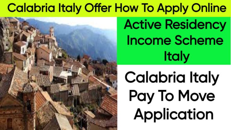 Calabria Italy Offer How To Apply Online